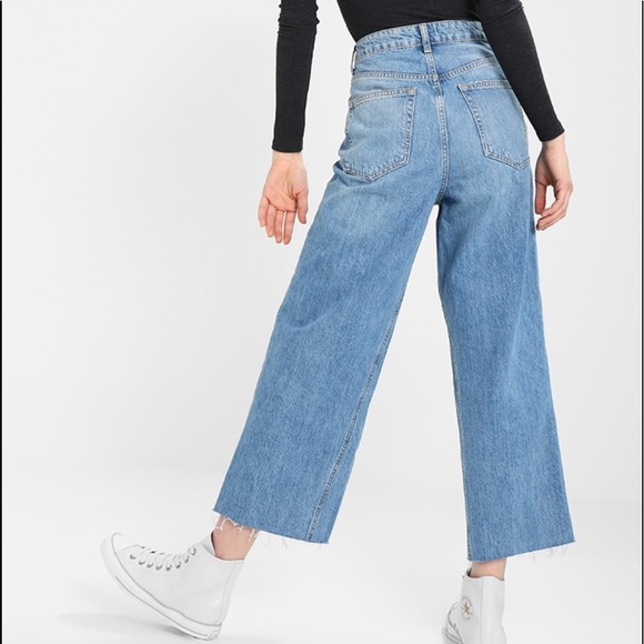 topshop moto cropped wide leg jeans